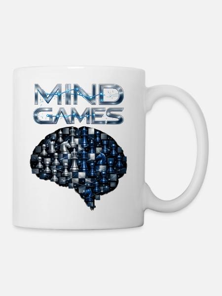 Mind Games Chess Brain Tee Design - Coffee/Tea Mug - white