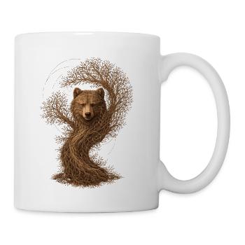 Bear Form in Branching Pattern – Quiet Symmetry - Coffee/Tea Mug - white - Right
