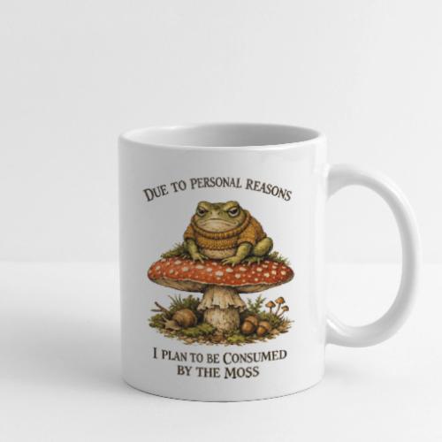 Frog Consumed by Moss Cottagecore Aesthetic - Coffee/Tea Mug