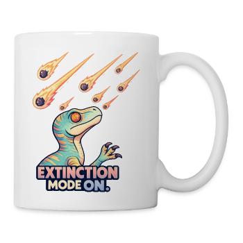 Extinction Meteor Dino - Coffee/Tea Mug - white - Right