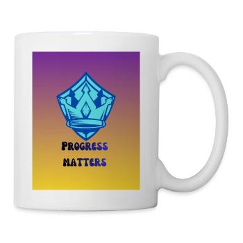 Progress Matters Emblem - Coffee/Tea Mug - white - Right