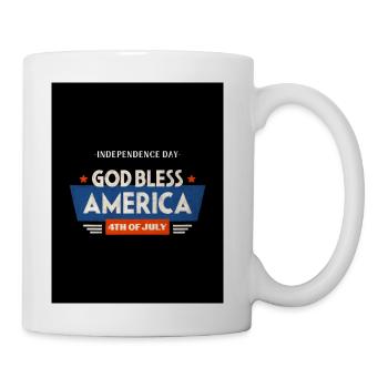 Blue_Red_and_White_Bold_Independence_Day_T-Shir - Coffee/Tea Mug - white - Right