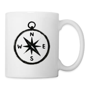Minimal Ink Compass - Coffee/Tea Mug - white - Right