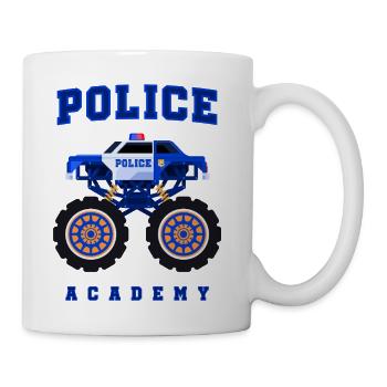 Funny Car of Police Dept - Coffee/Tea Mug - white - Right