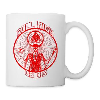Rollin Die Skeleton Emblem - Coffee/Tea Mug - white - Right