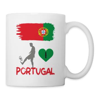 Portugal Football Player Flag Graphic Vector - Coffee/Tea Mug - white - Right