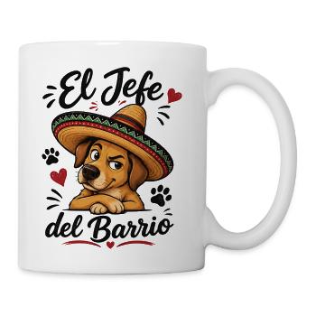 El Jefe del Barrio Dog - Coffee/Tea Mug - white - Right