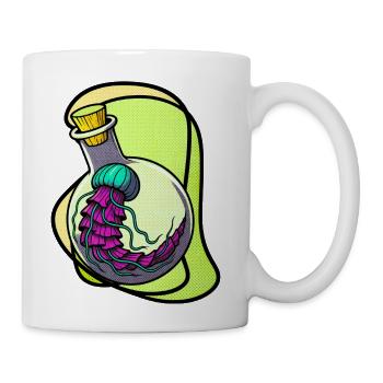 Neon Brain Bottle - Coffee/Tea Mug - white - Right