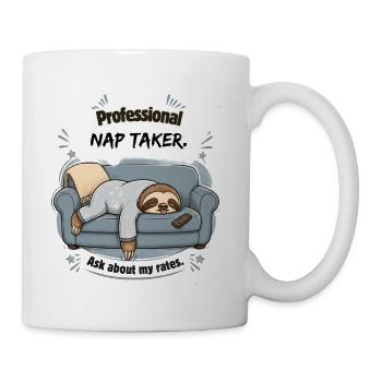 Cozy Sloth Pajama Couch - Coffee/Tea Mug - white - Right