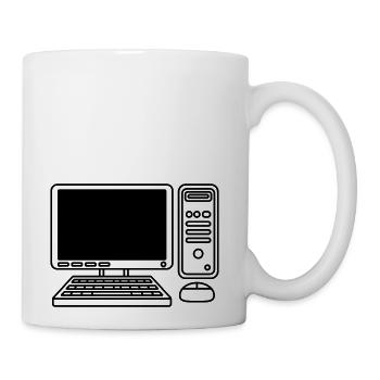 screen keyboard mouse computer - Coffee/Tea Mug - white - Right