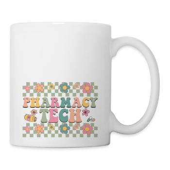 Pharmacy Tech sticker - Coffee/Tea Mug - white - Right
