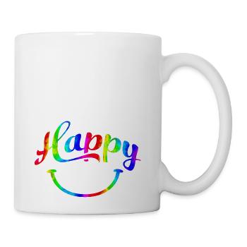 happy quotes positive quote cute love positivity - Coffee/Tea Mug - white - Right
