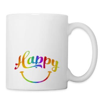 happy quotes positive quote cute love positivity - Coffee/Tea Mug - white - Right