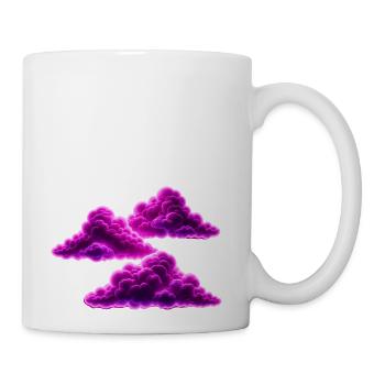 Electric Neon Purple Clouds - Coffee/Tea Mug - white - Right