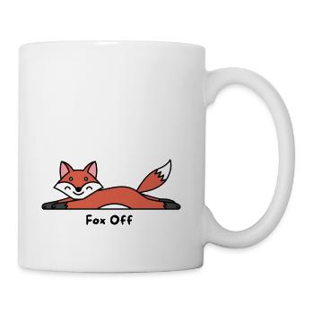 Fox Off Cute and Sassy Animal Pun - Coffee/Tea Mug - white - Right