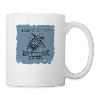 From The Depths Turtle Of the ocean - Coffee/Tea Mug - white - Right