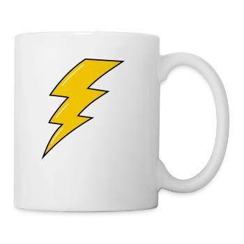 Yellow Lightning, lightning bolt - Coffee/Tea Mug - white - Right