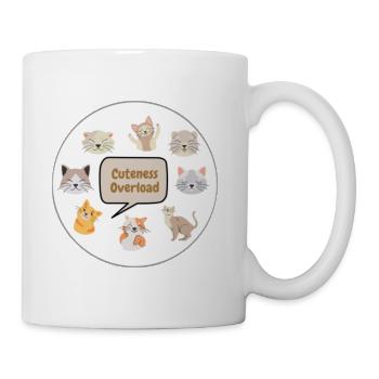 Cuteness overload original design by MONOTASK - Coffee/Tea Mug - white - Right