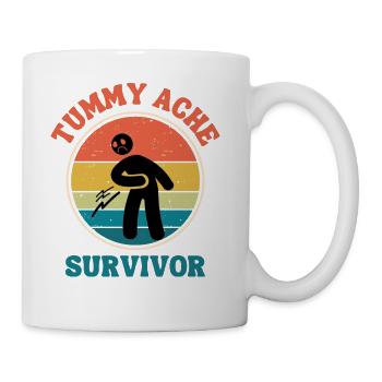 Tummy Ache Survivor - Coffee/Tea Mug - white - Right