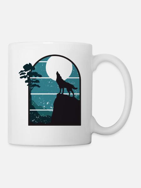 WOLF WILDLIFE - Coffee/Tea Mug - white