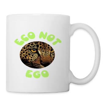 Eco not ego climate change design9 - Coffee/Tea Mug - white - Right
