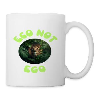 Eco not ego climate change design8 - Coffee/Tea Mug - white - Right
