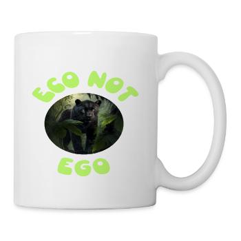 Eco not ego climate change design13 - Coffee/Tea Mug - white - Right
