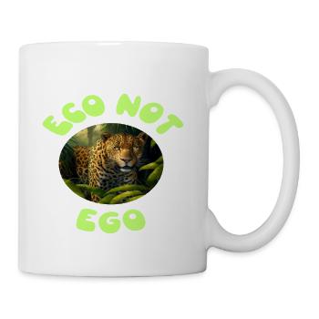 Eco not ego climate change design11 - Coffee/Tea Mug - white - Right