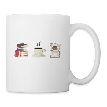 Books And Coffee And Dogs And Social Justice30 - Coffee/Tea Mug - white - Right