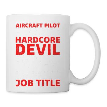 Hilarious Aircraft Pilot Stomping Ninja An - Coffee/Tea Mug - white - Right