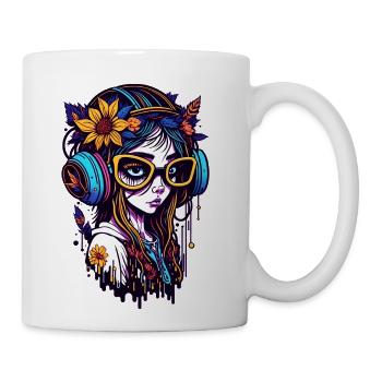 Neon Splash Girl - Coffee/Tea Mug - white - Right