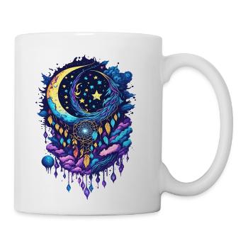 Dreamcatcher Moon and Clouds - Coffee/Tea Mug - white - Right