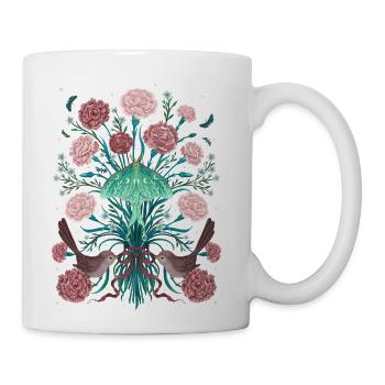 January Flower Carnation - Coffee/Tea Mug - white - Right