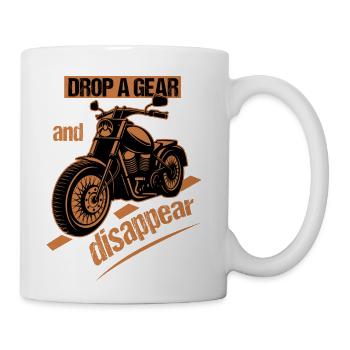 Drop A Gear And Disappear - Coffee/Tea Mug - white - Right