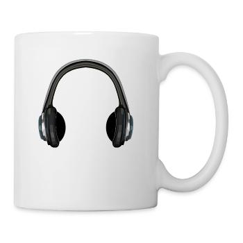 Old School Music Headphones - Coffee/Tea Mug - white - Right