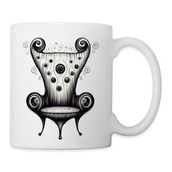 "Horror Halloween" T-Shirt- Embrace the Terrifying - Coffee/Tea Mug - white - Right