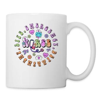 Emergency Nurse circle - Coffee/Tea Mug - white - Right