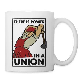 There Is Power in a Union Vector Recreation - Coffee/Tea Mug - white - Right