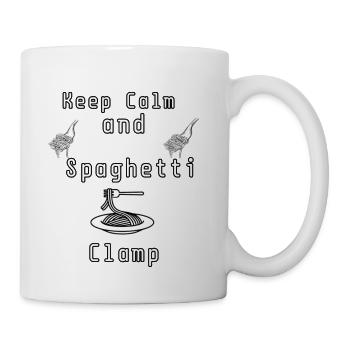 keep calm and spaghetti clamp - Coffee/Tea Mug - white - Right