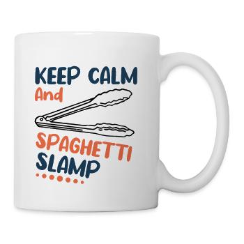 Keep Calm And Spaghetti Clamp - Coffee/Tea Mug - white - Right