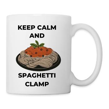 Keep Calm And Spaghetti Clamp - Coffee/Tea Mug - white - Right