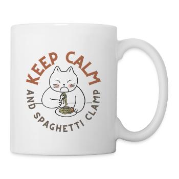 Keep Calm And Spaghetti Clamp - Coffee/Tea Mug - white - Right