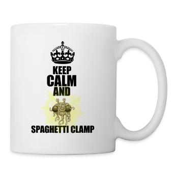 Keep Calm And Spaghetti Clamp - Coffee/Tea Mug - white - Right