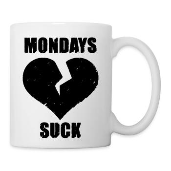 Monday s Suck Broken Heart - Coffee/Tea Mug - white - Right