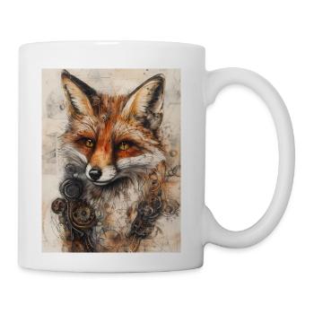 Steam Punk Fox - Coffee/Tea Mug - white - Right