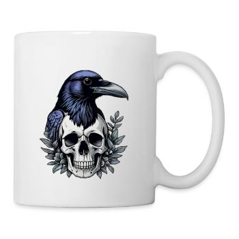 Raven Skull - Coffee/Tea Mug - white - Right