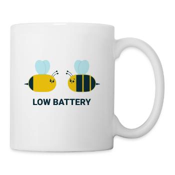 Low Battery Bees - Coffee/Tea Mug - white - Right