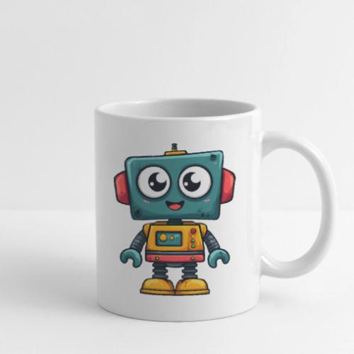 Cute Cartoon Robot Standing with a Smile - Coffee/Tea Mug