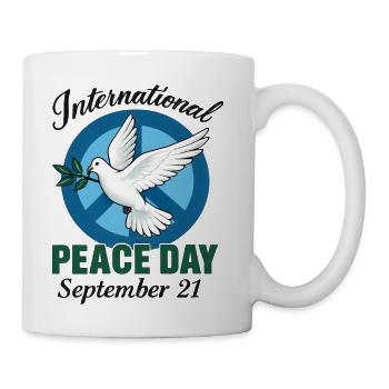 International Peace Day Dove Tee - Coffee/Tea Mug - white - Right