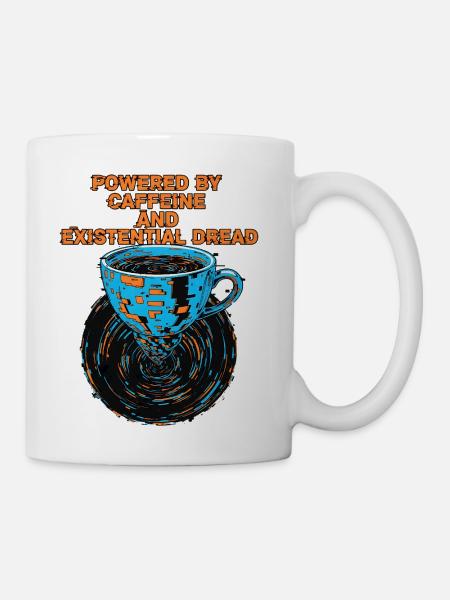 Existential Caffeine Cup - Coffee/Tea Mug - white